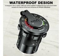 Presa di corrente doppia caricatore USB con LED colorato digitale moto marina