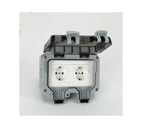 Presa di corrente esterna resistente alle intemperie, materiale ABS di alta qualità IP66, estensione doppia presa, con facile installazione e