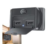 Presa di corrente per auto, presa posteriore per auto con doppia porta | adattatore di corrente ad alta velocità | per campeggio viaggio su strada furgone camion SUV