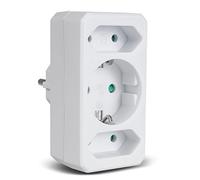 Presa di corrente tripla presa tedesca adattatore, 1 x 16 A 2 x 2,5 A connettore