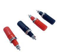 Presa di prova jack a banana da 4 mm Terminale Binding Post Altoparlante audio Amplificatore di potenza Conversione sonda di prova Connettore a banana da 4 mm(1Pcs Red 1Pcs Black)
