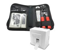 Presa di rete Cat6a strumento rete set pinza crimpatrice tester LSA coltello ...