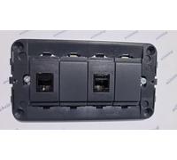 presa di rete dati rj45 cat6 compatibile vimar idea nero completa di supporto 4p