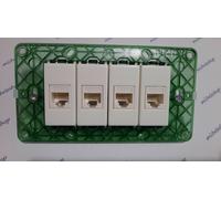 presa di rete dati rj45 cat6 vimar plana bianco completa di supporto 4P e viti