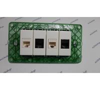 presa di rete dati rj45 cat6 vimar plana bianco completa di supporto 4P e viti