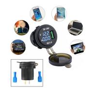 Presa di Ricarica USB con Misurazione Tensione per 12V 24V per ATV e Bici