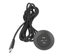 Presa di Ricarica USB per Divano, Installazione Universale da Incasso Presa Doppia Porta di Ricarica per Telefono USB 5V per Divano, Divano, Tavolo, Comodino(Nero)