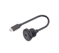 Presa di Ricarica USB Type-C 3.1 Femmina-Maschio Porta Dati Type-C con Connettore Jack di Alimentazione USB-C di Tipo Pannello Fisso Filettato