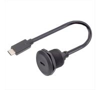 Presa di ricarica USB Type-C 3.1 femmina-maschio Porta dati Type-C con connettore jack di alimentazione USB-C a pannello fisso filettato