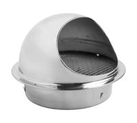 Presa di ventilazione a parete, in acciaio inox, per scarico diretto del sistema di aria interna, per tubi di sfiato dell'asciugatrice, estrattori (180 mm)