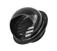 Presa di ventilazione in acciaio inossidabile 304 per uso esterno, antipioggia a 45° feritoia e rete detriti, adatta a prese a parete rotonde per bagno, cucina (80 mm)