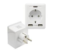 PRESA DOMOTICA con 2 SOCKET USB TY1910 TUYA SMART LIFE WIFI INTELLIGENTE SCHUKO 16A 2300W Compatibile con App, Amazon Alexa, Google home (TY1910)