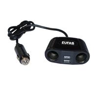PRESA DOPPIA 12V CON CAVO PRESA USB RICARICA ACCENDISIGARI AUTO CAMPER BARCA ALI