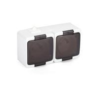 Presa doppia 2P+Z resistente agli spruzzi con perno di MT071