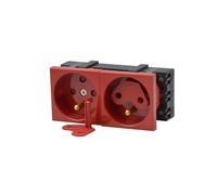 Presa doppia 2x2P+T DATA con perno di messa a terra JL-01-G23-4K