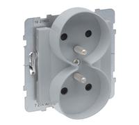 Presa doppia 2x2P+Z alluminio 16A 250V morsetti SUNO 721390