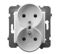 Presa doppia con/e con pannelli binari ARIA GP-2URZP/m/00