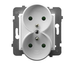 Presa doppia con/e con pannelli binari ARIA GP-2URZP/m/00