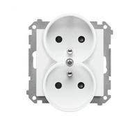 Presa doppia con messa a terra Simon 55 TGZ2MCZ.01/111