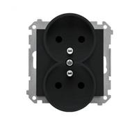 Presa doppia con messa a terra Simon 55 TGZ2MCZ.01/149
