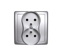 Presa doppia con messa a terra Simon Basic BMGZ2Z/43