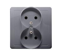 Presa doppia con/o completa 16A 250V Simon Basic BMGZ2/43