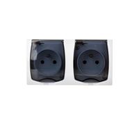 Presa doppia ermetica con/u sportello IP44 MADERA GNH-2NZ/00/d