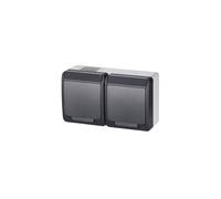 Presa doppia ermetica da incasso con HERMES 0322-07