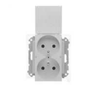 Presa doppia per versione IP44 con Simon 55 TGZ2BMCZ.01/143