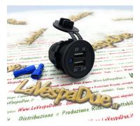 Presa doppia porta USB max 3 Ah impermeabile caricatore universale 12 24 Volt co