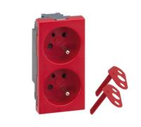 Presa doppia S500 DATA z/u 16A con Simon Connect 50000459-037