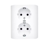 Kontakt-Simon EGSZ2SPZ/11 - Presa di corrente, in plastica, IP20, 250 V, 80 mm, 44 mm, colore: Bianco
