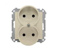 Presa doppia senza messa a terra Simon 55 TG2MCZ.01/144