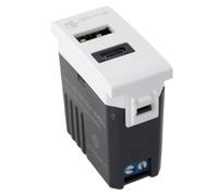 Modulo Presa Caricatore USB 5V 3A USB-A + USB-C Colore Bianco Compatibile Con