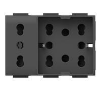Presa elettrica 4BOX per Livinglight Smart Home 10/16 A 2P+16 A antracite Antracite