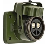 HELLA 8JB 001 935-051 Presa corrente, 24V, 2a... poli, Alluminio, Verde-oliva nato