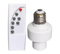 Presa Elettrica A Controllo Remoto,E27 Portalampada Con Telecomando | Funzione Timer, Base Lampada Wireless per Automazione Domestica, Soffitto, Camera, Soggiorno