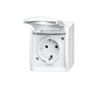 PRESA ELETTRICA BUSCH-JAEGER 2083-0-0831, CEE 7/3, 2P+E, Bianco, IP44, 250 V, 16 A