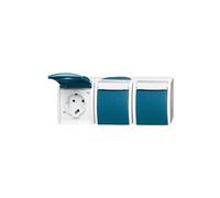 PRESA ELETTRICA BUSCH-JAEGER SchukoSteckdose 3f, Bianco, Blu