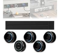 Presa Elettrica con Interruttore, Presa a Muro Da 8000 W con Porta USB E Type-C, Presa Elettrica Mobile Rimovibile, Binario Moderno per Cucina Ufficio Soggiorno(Black-black,60cm)