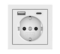PRESA ELETTRICA CON PORTE USB GIRO SCHUKO SP 245970 con doppia porta Tipo A e C