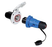 Presa elettrica Cruiser 16 A nera con cover inox - 1 PZ Osculati - 14.416.21