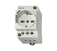 Presa Finder Din universale Schuko e Bipasso da quadro grigio 7U0082300000