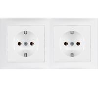 PRESA ELETTRICA DOPPIA A MURO BERKEL 47209909 - 250 V, 16 A, Profondità 32 mm