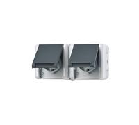 PRESA ELETTRICA DOPPIA JUNG Presa SCHUKO doppia 8220W, 250 V, Bianco, Grigio