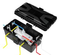 Presa elettrica impermeabile con 6 prese | Scatola elettrica per esterni, resistente alle intemperie, per cantieri, officine, garage, giardino, terrazza, cortile, prato