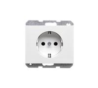 Hager Berk 47157009 - Presa Schuko 250 V, colore: Bianco polare