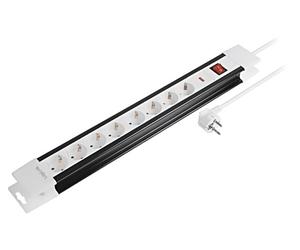 Presa elettrica LPS207: presa di sicurezza: 8 230VAC 16A 3m IP20 LOGILINK