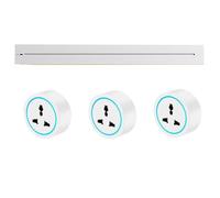 Presa Elettrica Mobile da Binario 8000W 32A, con Adattatore Universale Multifunzione A Tre Fori, Binario con Porta di Ricarica USB A+Tipo C, per Ufficio, Cucina E Soggiorno,3pcs-40cm