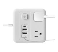 Presa elettrica | Multipresa 8 in 1 - Adattatore di prolunga con cavo 1,8 m, stazione di ricarica per scrivania per dormitorio camera